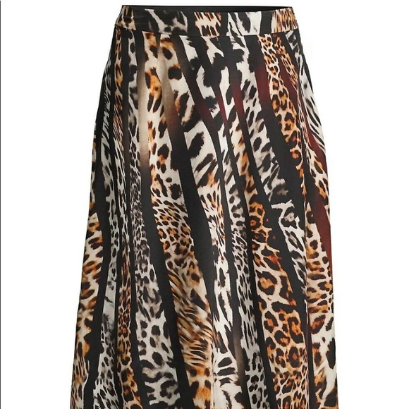 Kobi Halpern Bari Skirt Animal print, 100% Silk, XS - Picture 2 of 6